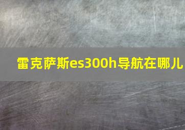 雷克萨斯es300h导航在哪儿