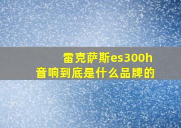 雷克萨斯es300h音响到底是什么品牌的