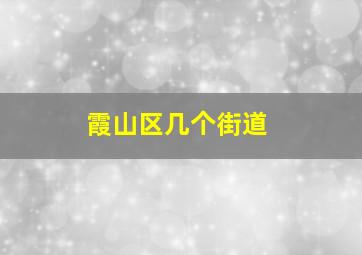 霞山区几个街道