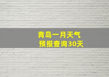 青岛一月天气预报查询30天