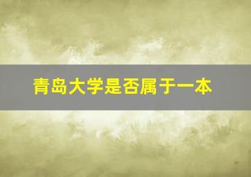 青岛大学是否属于一本