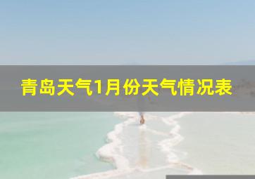 青岛天气1月份天气情况表