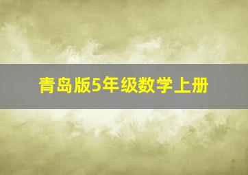 青岛版5年级数学上册