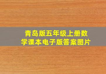 青岛版五年级上册数学课本电子版答案图片