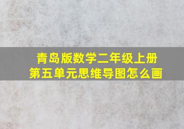 青岛版数学二年级上册第五单元思维导图怎么画