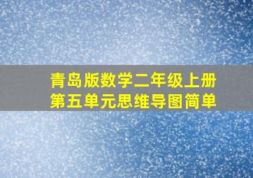 青岛版数学二年级上册第五单元思维导图简单