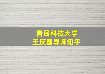 青岛科技大学王庆国导师知乎