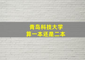 青岛科技大学算一本还是二本