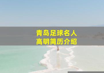 青岛足球名人高明简历介绍