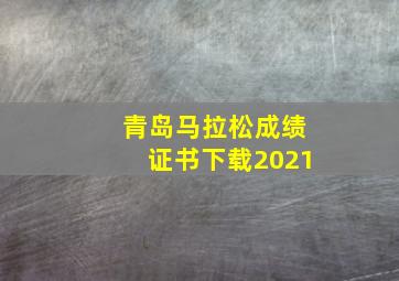 青岛马拉松成绩证书下载2021