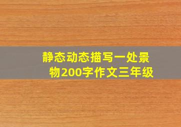 静态动态描写一处景物200字作文三年级