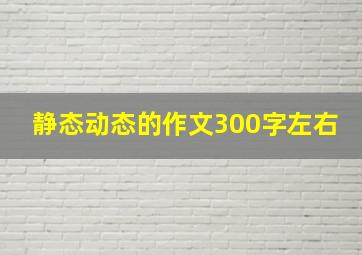 静态动态的作文300字左右