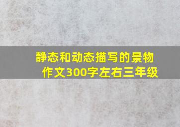 静态和动态描写的景物作文300字左右三年级