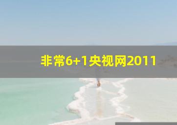 非常6+1央视网2011