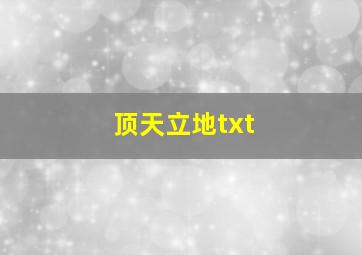 顶天立地txt