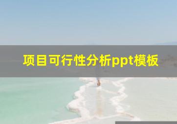 项目可行性分析ppt模板