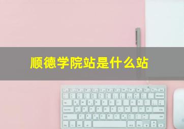 顺德学院站是什么站