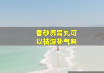 香砂养胃丸可以祛湿补气吗