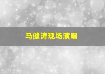 马健涛现场演唱