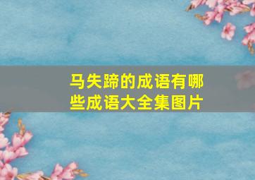 马失蹄的成语有哪些成语大全集图片