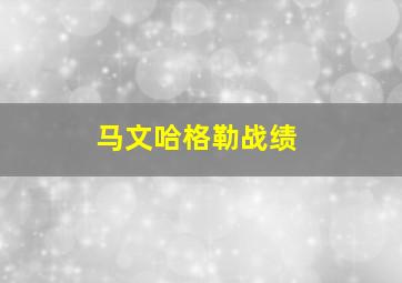 马文哈格勒战绩