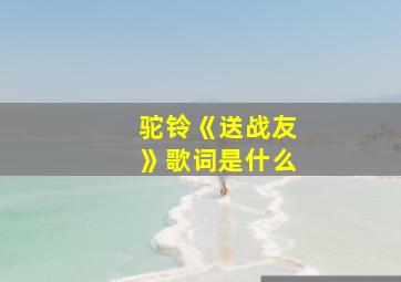 驼铃《送战友》歌词是什么