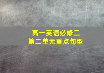 高一英语必修二第二单元重点句型