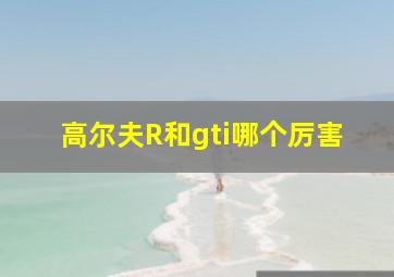 高尔夫R和gti哪个厉害