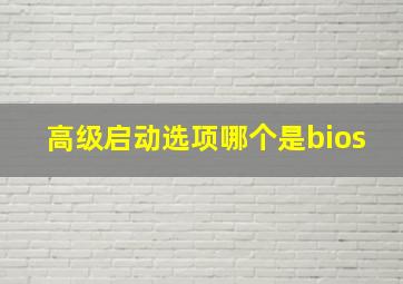 高级启动选项哪个是bios