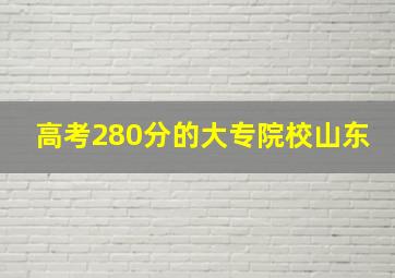 高考280分的大专院校山东