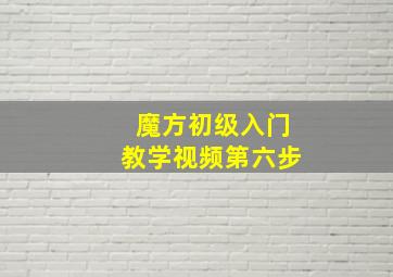 魔方初级入门教学视频第六步