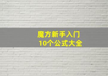 魔方新手入门10个公式大全