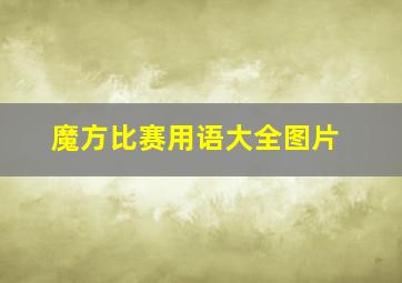 魔方比赛用语大全图片