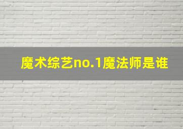 魔术综艺no.1魔法师是谁