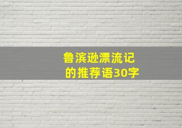 鲁滨逊漂流记的推荐语30字