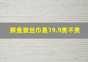 鳄鱼皱丝巾是19.9贵不贵