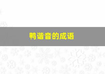 鸭谐音的成语