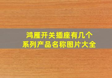 鸿雁开关插座有几个系列产品名称图片大全