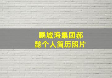 鹏城海集团郝懿个人简历照片