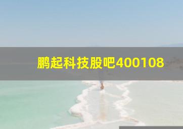 鹏起科技股吧400108