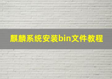 麒麟系统安装bin文件教程