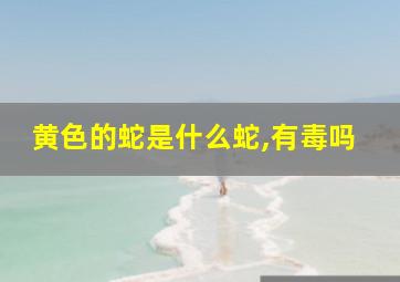 黄色的蛇是什么蛇,有毒吗