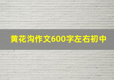 黄花沟作文600字左右初中