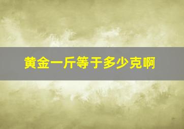 黄金一斤等于多少克啊