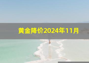 黄金降价2024年11月