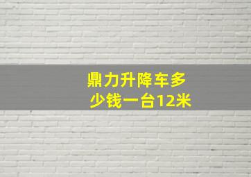 鼎力升降车多少钱一台12米