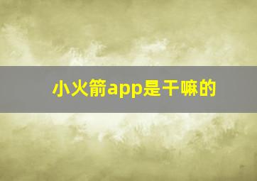 小火箭app是干嘛的