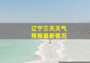 辽宁三天天气预报最新情况